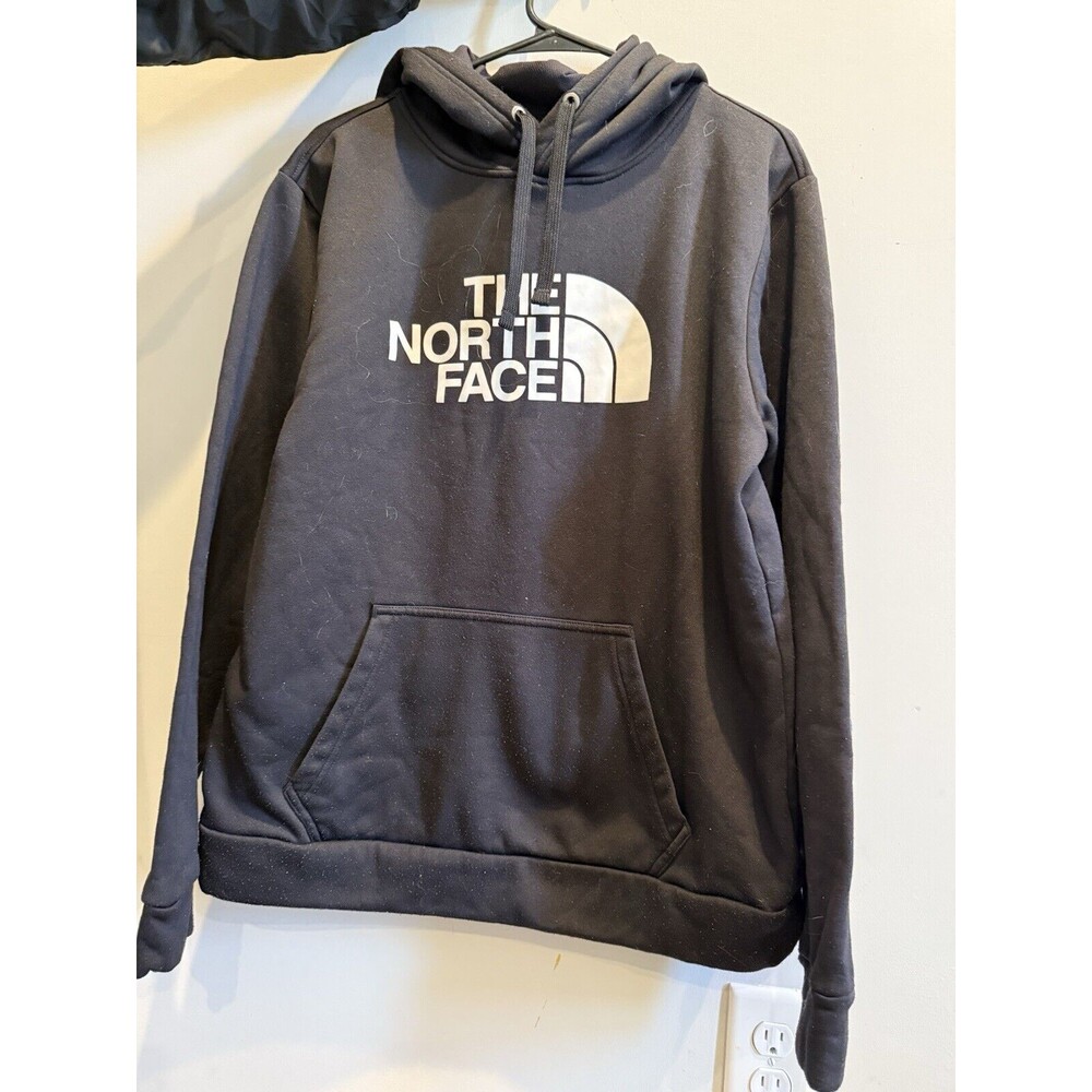 Men's Black The North Face Hoodie Hooded Sweatshirt Skate Beach Medium